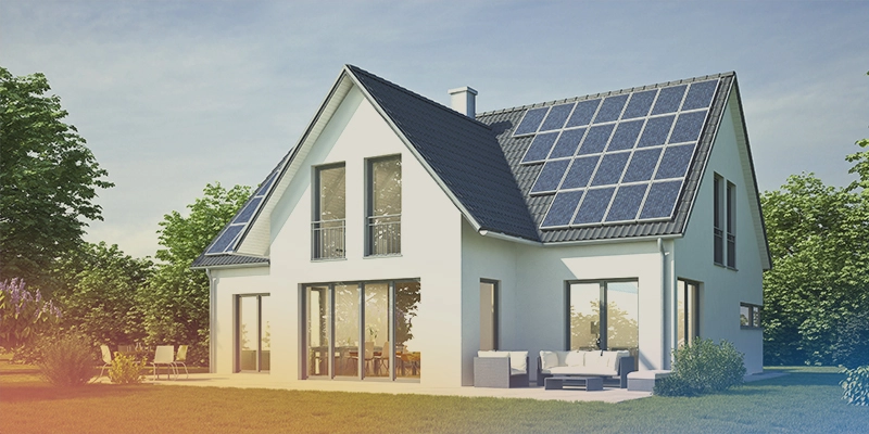 Einfamilienhaus mit Photovoltaikanlage – Photovoltaik Cloppenburg für effiziente Solarstromgewinnung zu Hause.